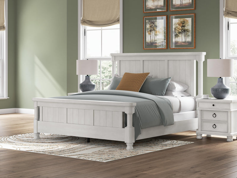 Rowlenstown Antique White King Poster Bed - PCB823B10