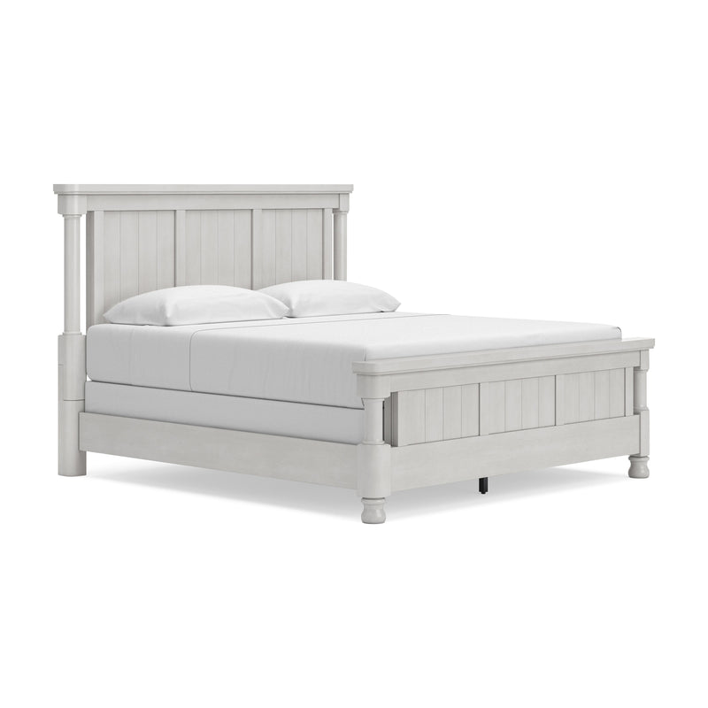 Rowlenstown Antique White King Poster Bed - PCB823B10