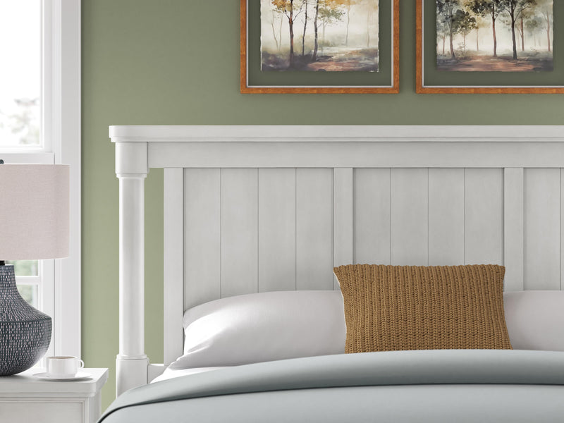 Rowlenstown Antique White King Poster Bed - PCB823B10