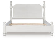Rowlenstown Antique White King Poster Bed - PCB823B4