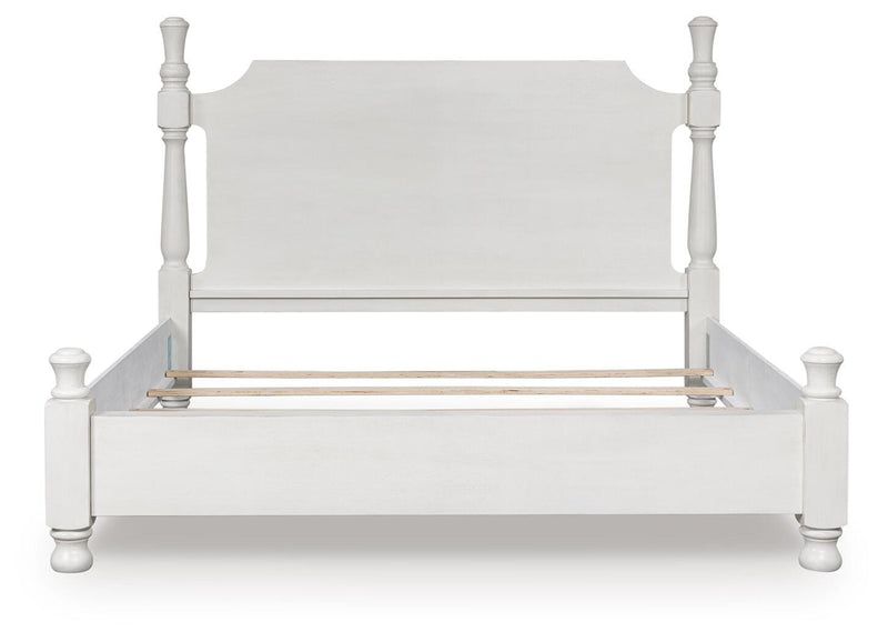 Rowlenstown Antique White Queen Poster Bed - PCB823B2