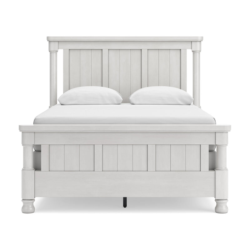 Rowlenstown Antique White Queen Poster Bed - PCB823B8