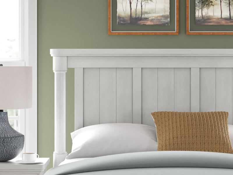 Rowlenstown Antique White Queen Poster Bed - PCB823B8