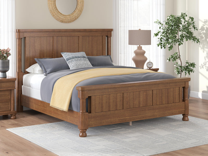 Rowlenstown Brown California King Poster Bed - PCB824B5