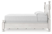 Rowlenstown California King Poster Bed and Dresser in Antique White - PKG023877