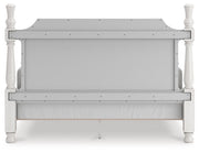 Rowlenstown California King Poster Bed, Dresser and Chest in Antique White - PKG023881