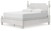 Rowlenstown California King Poster Bed, Dresser and Chest in Antique White - PKG023881