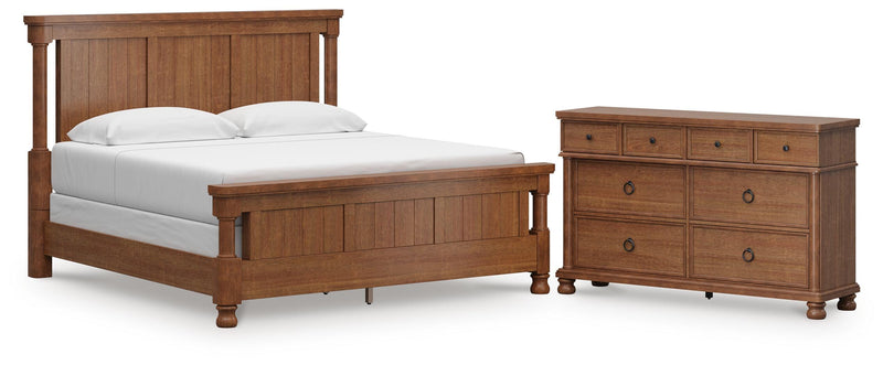 Rowlenstown California King Poster Bed with Dresser in Brown - PKG023760
