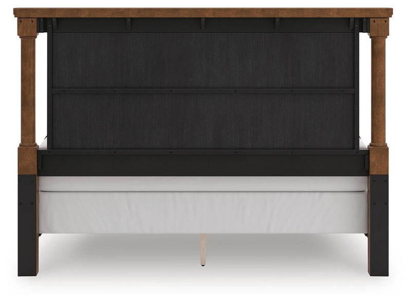 Rowlenstown California King Poster Bed with Dresser in Brown - PKG023765
