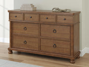 Rowlenstown California King Poster Bed with Dresser in Brown - PKG023765