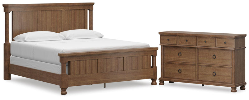 Rowlenstown California King Poster Bed with Dresser in Brown - PKG023765