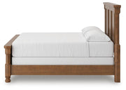 Rowlenstown California King Poster Bed with Mirrored Dresser in Brown - PKG023766