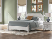 Rowlenstown King Poster Bed and Dresser in Antique White - PKG023872