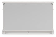 Rowlenstown King Poster Bed and Dresser in Antique White - PKG023872