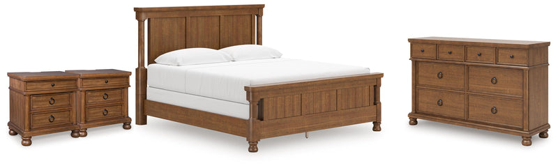 Rowlenstown King Poster Bed, Dresser and 2 Nightstands - PCB824B6