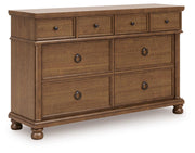 Rowlenstown King Poster Bed, Dresser and 2 Nightstands - PCB824B6
