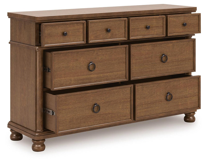 Rowlenstown King Poster Bed, Dresser and 2 Nightstands - PCB824B6