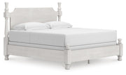 Rowlenstown King Poster Bed, Dresser and Chest in Antique White - PKG023876