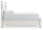 Rowlenstown King Poster Bed, Dresser and Chest in Antique White - PKG023876