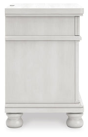 Rowlenstown King Poster Bed, Dresser and Nightstand in Antique White - PKG023875