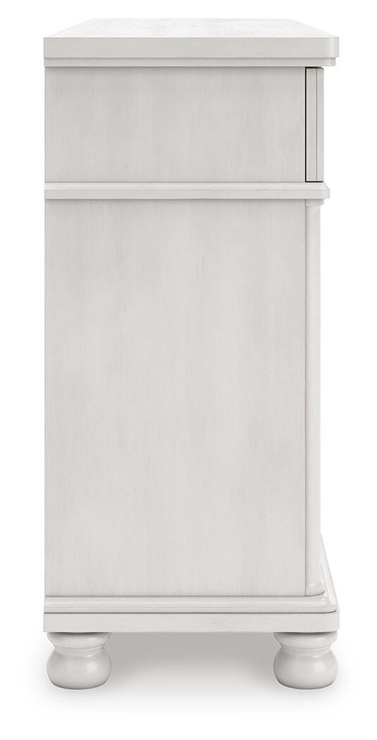 Rowlenstown King Poster Bed, Dresser and Nightstand in Antique White - PKG023875