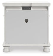 Rowlenstown King Poster Bed, Dresser, Mirror and Nightstand in Antique White - PKG023874