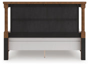 Rowlenstown King Poster Bed with Mirrored Dresser in Brown - PKG023761