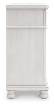 Rowlenstown Queen Poster Bed and Dresser in Antique White - PKG023867