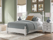 Rowlenstown Queen Poster Bed, Dresser and Mirror in Antique White - PKG023868