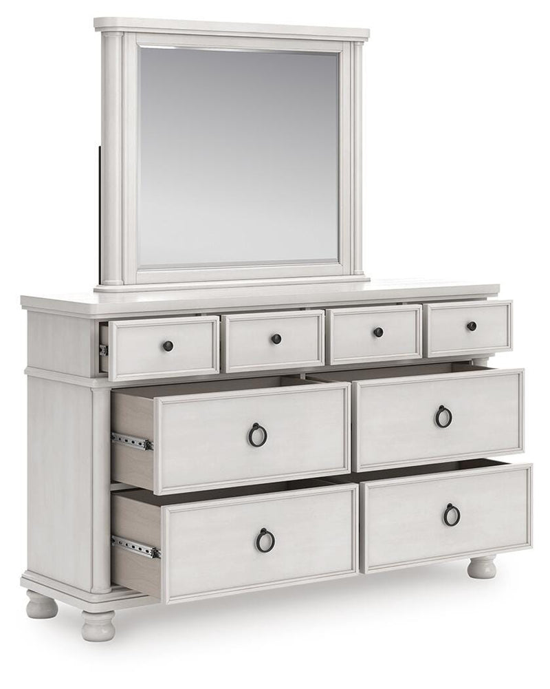 Rowlenstown Queen Poster Bed, Dresser and Mirror - PCB823B3