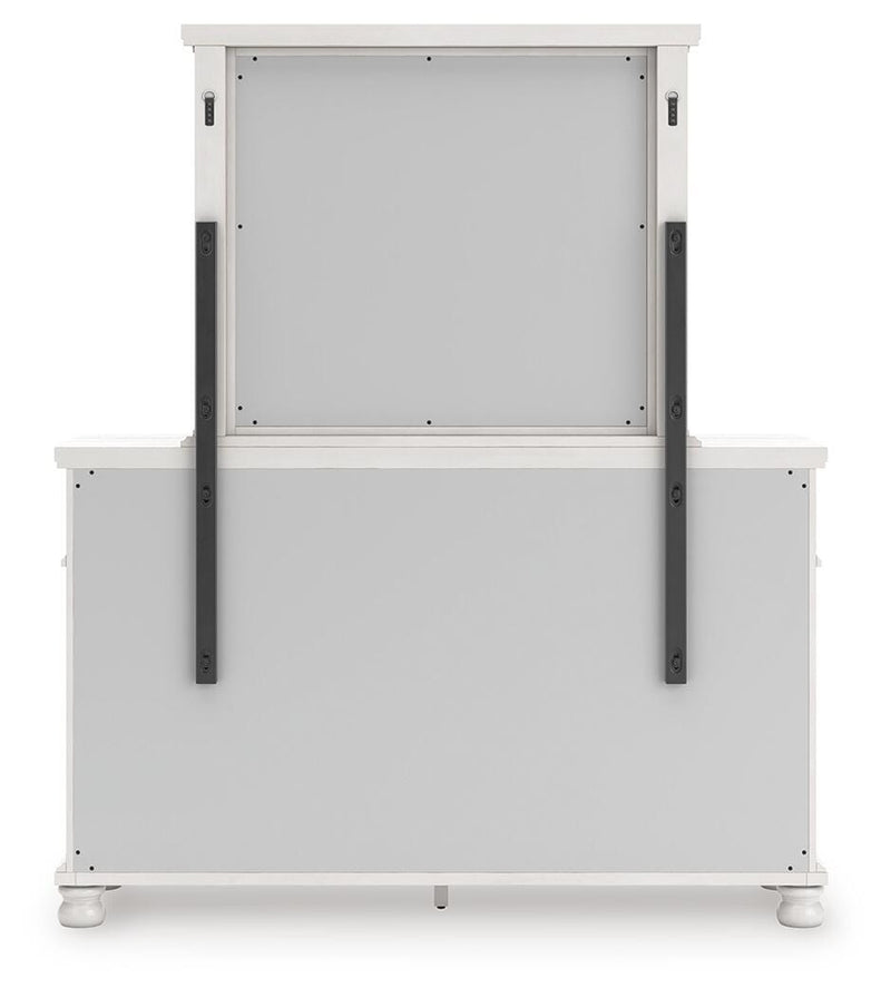 Rowlenstown Queen Poster Bed, Dresser and Mirror - PCB823B3