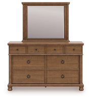 Rowlenstown Queen Poster Bed, Dresser and Mirror - PCB824B3