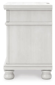 Rowlenstown Queen Poster Bed, Dresser and Nightstand in Antique White - PKG023870