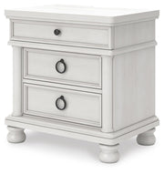 Rowlenstown Queen Poster Bed, Dresser, Mirror and Nightstand in Antique White - PKG023869
