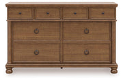 Rowlenstown Queen Poster Bed with Dresser in Brown - PKG023755