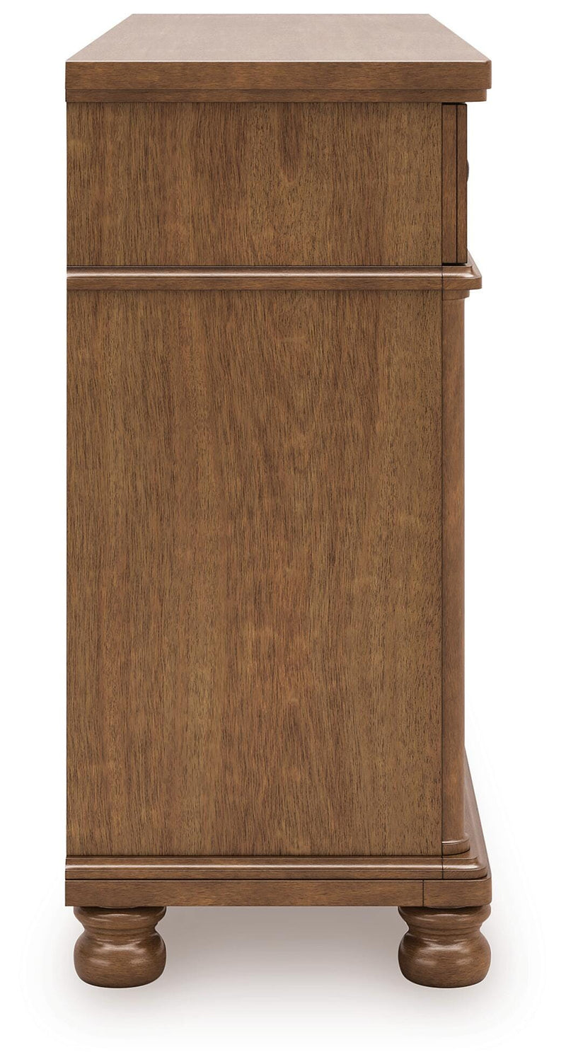 Rowlenstown Queen Poster Bed with Dresser in Brown - PKG023755