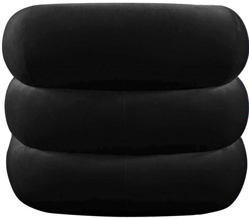 Roxbury Velvet Upholstered Accent Chair in Black - 525Black