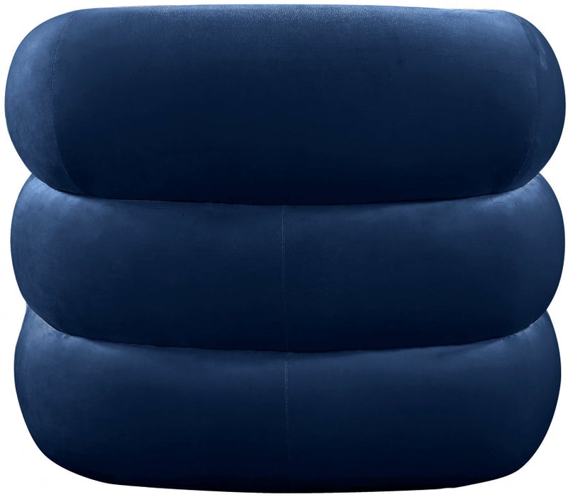 Roxbury Velvet Upholstered Accent Chair in Blue - 525Navy