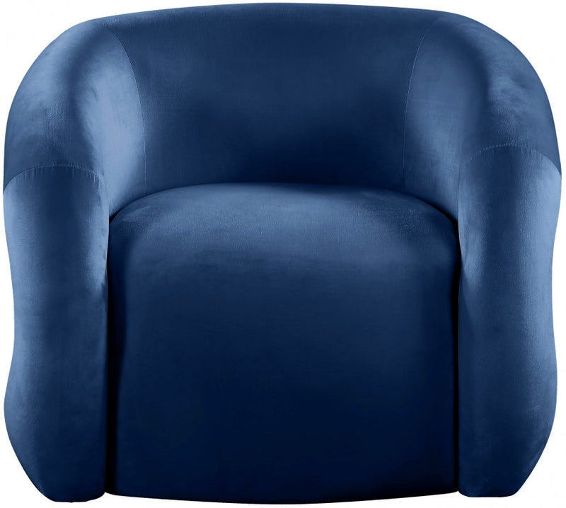 Roxbury Velvet Upholstered Accent Chair in Blue - 525Navy