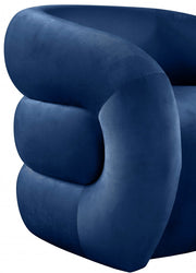 Roxbury Velvet Upholstered Accent Chair in Blue - 525Navy