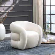 Roxbury Velvet Upholstered Accent Chair in Cream - 525Cream