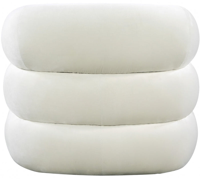 Roxbury Velvet Upholstered Accent Chair in Cream - 525Cream