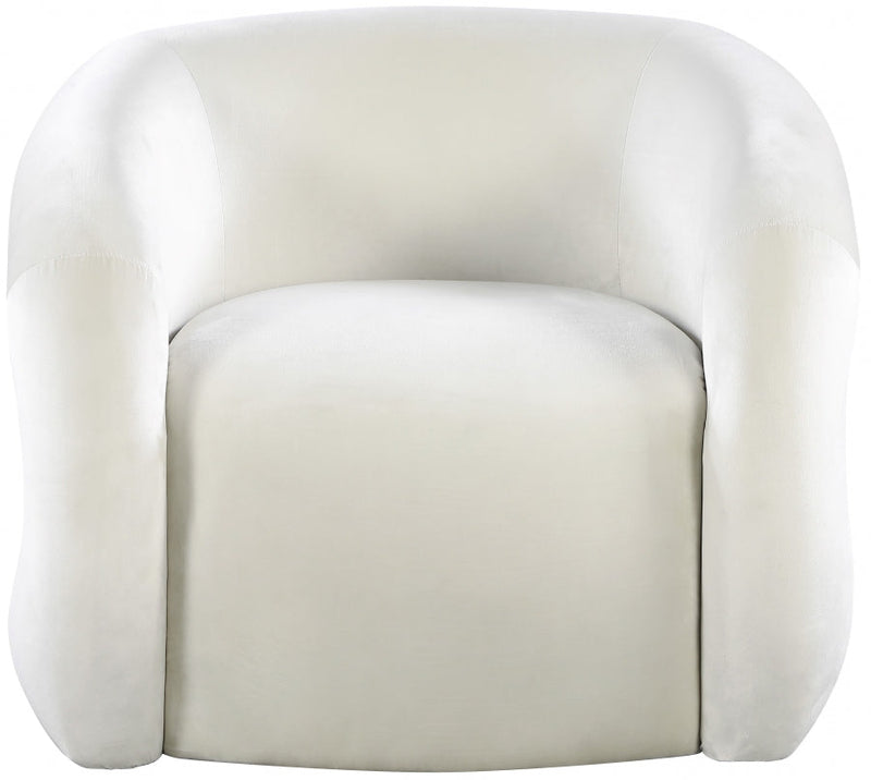 Roxbury Velvet Upholstered Accent Chair in Cream - 525Cream