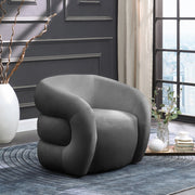 Roxbury Velvet Upholstered Accent Chair in Grey - 525Grey