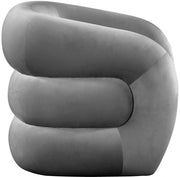 Roxbury Velvet Upholstered Accent Chair in Grey - 525Grey