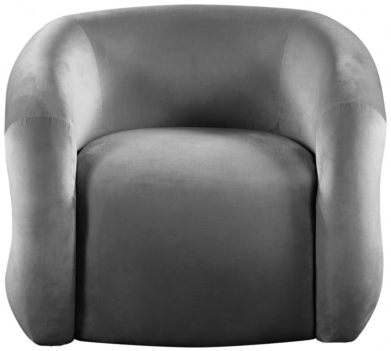 Roxbury Velvet Upholstered Accent Chair in Grey - 525Grey