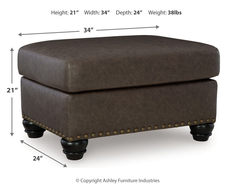 Roxmere Chair and Ottoman in Umber from Ashley - Luna Furniture