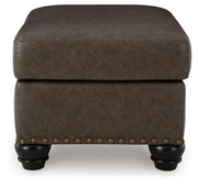 Roxmere Umber Ottoman - Gate FurnitureOttoman