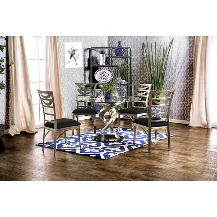 Roxo Silver/Black Dining Table - CM3729T-TABLE