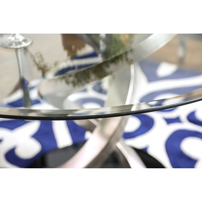 Roxo Silver/Black Dining Table - CM3729T-TABLE